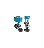 Makita DRT50RTJ Çift Akülü Freze (2x5.0Ah) (Mavi-Yeşil)