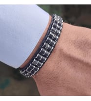 Clays Jewellery Varisit & Hematit Taşı Silindir Bileklik Erkek / Kadın / Unisex