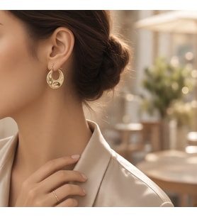 STİL İNCİSİ/XUPING JEWELRY BOMBELİ HİLAL MODEL KÜPE