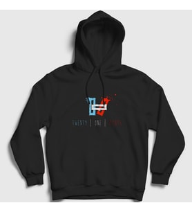 Presmono Unisex Siyah Hold Twenty One Pilots Kapüşonlu Sweatshirt 119738tt