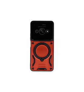 Xiaomi Poco C61 Kılıf Joy Lens Standlı Kapak - Kırmızı