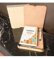Fen Bilimleri Öğretmeni Ahşap Kutulu Defter Kalem Set 002