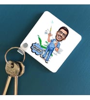 Kişiye Özel Diş Hekimi Karikatürlü Anahtarlık
