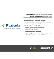 OpenCart - Fibabanka Sanal POS Modülü