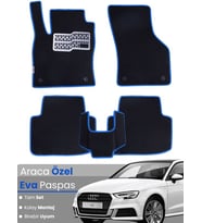 AUDİ A3 HATCHBACK (2013-2020) Uyumlu EVA Paspas Tam Set–Araca Özel,Su Geçirmez,Kolay Montaj