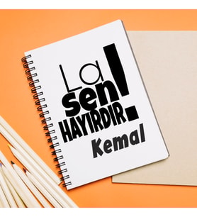 La Sen Hayırdır Tasarımlı Defter Kişiye Özel