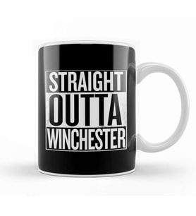 Straight Outta Winchester Supernatural White Kupa Bardak Porselen