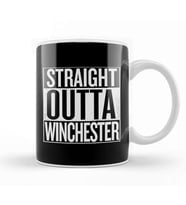 Straight Outta Winchester Supernatural White Kupa Bardak Porselen