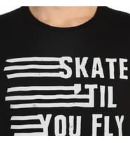 Bant Giyim - Skate Penguen Siyah Erkek T-shirt Tişört
