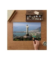 Brezilya Kurtarıcı İsa Heykeli Tasarımı 240 parça Ahşap Puzzle Ahşap Kutuda MP11363