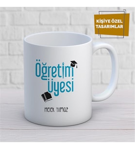 Kişiye Özel İsim Yazılabilir Öğretim Üyesi Kupa Bardak