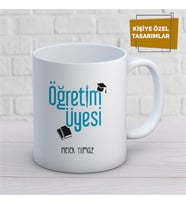 Kişiye Özel İsim Yazılabilir Öğretim Üyesi Kupa Bardak