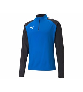 Puma Teamliga 1 4 Zip Top Erkek Futbol Antrenman Uzun Kollu Tişört 65723602 Mavi