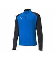 Puma Teamliga 1 4 Zip Top Erkek Futbol Antrenman Uzun Kollu Tişört 65723602 Mavi