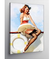 Kanvas Tablo Denizci Pin Up Kadın