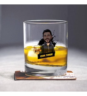 Kişiye Özel Cool Erkek Karikatürlü Viski Bardağı
