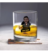 Kişiye Özel Cool Erkek Karikatürlü Viski Bardağı