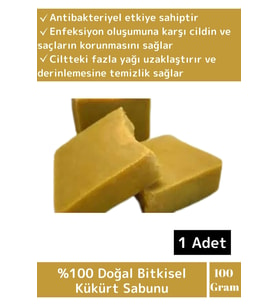 Özel Üretim %100 Doğal Cilt Temizliği Tüm Vücut İçin Uygun Kükürt Sabunu 1 Adet