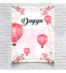 Balon Temalı Doğum Günü Afişi