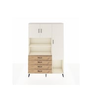 Arges Dolap 8 Raflı 4 Çekmeceli 3 Kapaklı 132x30x195 Aytaşı-Aytaşı/Çam