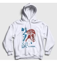 Presmono Unisex Beyaz Bobby Robert James Fischer Satranç Kapüşonlu Sweatshirt 420230tt