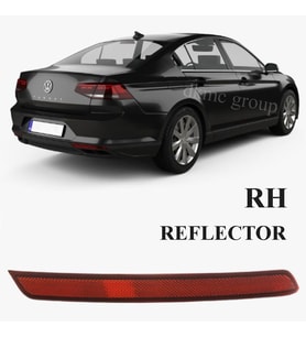 PASSAT B8,5 SEDAN 2019-2022 MODEL ARASI UYUMLU SAĞ YOLCU TARAFI ARKA TAMPON REFLEKTÖRÜ