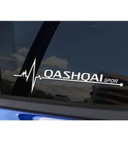 Qashqai Yan Cam Sticker Oto Kapı Çıkartma Tuning oto 20 cm x 7 cm yazı 321