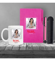 Kişiye Özel Yeni İş Temalı Pembe Defter & Pembe Roller Kalem ve Kupa Seti