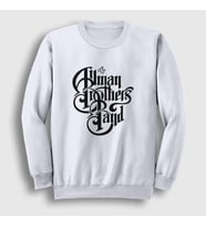 Presmono Unisex Beyaz Logo The Allman Brothers Band Sweatshirt 465953tt (Beyaz)