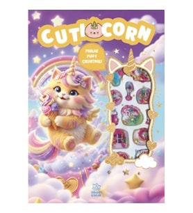Cuticorn - Puffy Parlak Çıkartmalı Boyama Kitabı