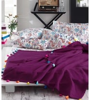 İyi Geceler İstanbul Up Style Tek Kişilik Mürdüm Pike Takımı