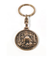 Antik Bronz Ayasofya (Hagia Sophia) Figürlü Metal Anahtarlık – İstanbul’un Tarihi ve Ruhunu Taşıyan