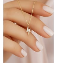 Minik Şimşek 14 Ayar Altın Kolye (Gold)