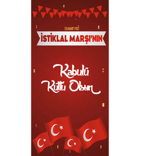 12 Mart 1921 İstaklal Marşı'nın Kabulü Fotoğraf Panosu Branda 100x200