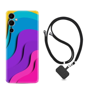 Tecno Pova Neo 2 Kılıf Silikon Boyun Askılı İpli Desenli Silikon Renk Cümbüşü 1631