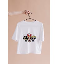 Power Puff Girls Tasarımlı Tişört Kişiye Özel ( Unisex - Büyük - Çocuk )