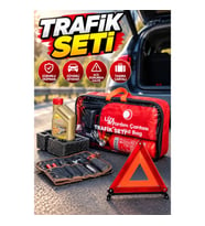 Araç Trafik Güvenlik Seti – Yangın Söndürme Tüpü, Reflektör ve Taşıma Çantalı Acil Durum Paketi