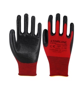 Starline E-46-KS Kırmızı Siyah Nitril İş Eldiveni - x 12 Adet