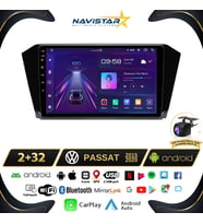 Passat B8 10 Inç 2+64GB Kablosuz Carplay Android 13 Navigasyon Multimedya Sistemi