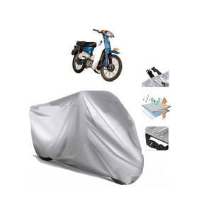 Honda C 90  Arka Çanta (bağlantı Tokalı) Uyumlu SolarBlock Prime Motosiklet Brandası Örtüsü (Siyah)