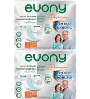 Evony Premium Hasta Bezi Yetişkin Bel Bantlı Tekstil Yüzey L-Büyük 60 Adet
