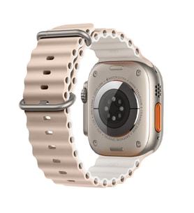 E2M APPLE WATCH 42-44-45-49MM KRD-28 OCEAN ÇİFT RENKLİ KREM KORDON