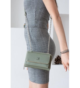 ImPolo Farah Yeşil Kadın Omuz Çanta Ve Cüzdan 14x20 Ebatında