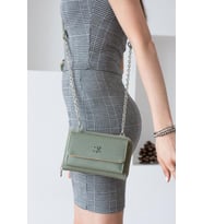 ImPolo Farah Yeşil Kadın Omuz Çanta Ve Cüzdan 14x20 Ebatında