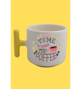 Sarı T Kulp Time To Coffee Temalı Nescafe Latte Fincanı