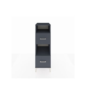 Kronos Dolap 2 Raflı 2 Çekmeceli 44x59x134 Antrasit-Antrasit