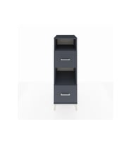 Kronos Dolap 2 Raflı 2 Çekmeceli 44x59x134 Antrasit-Antrasit