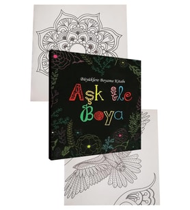 Aşk İle Boya Büyüklere Boyama Kitabı 1 Adet Ema Boyama Kitabı Büyükler İçin Mandala Yaratıcı Boyama