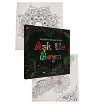 Aşk İle Boya Büyüklere Boyama Kitabı 1 Adet Ema Boyama Kitabı Büyükler İçin Mandala Yaratıcı Boyama