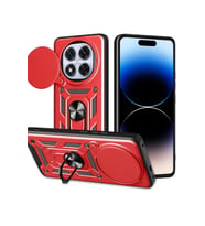 Pilelistore   Xiaomi Redmi Note 14 Pro Plus Kılıf Pars Lens Yüzüklü Silikon - Kırmızı